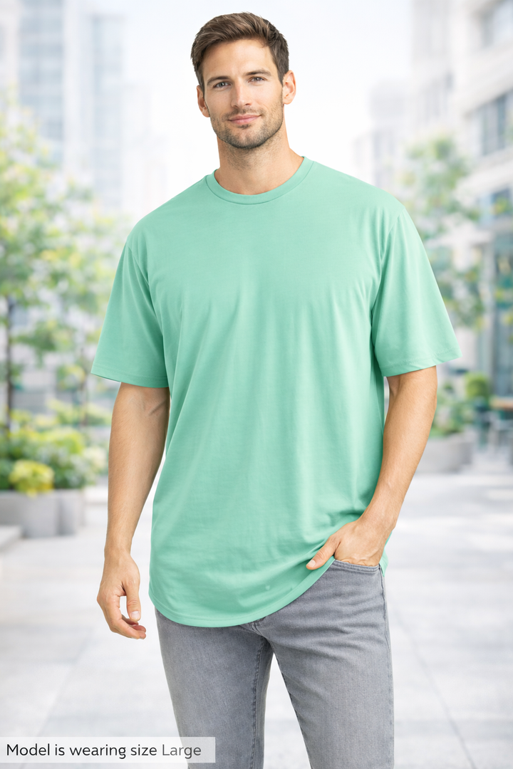 Teal | Extended Round Tee