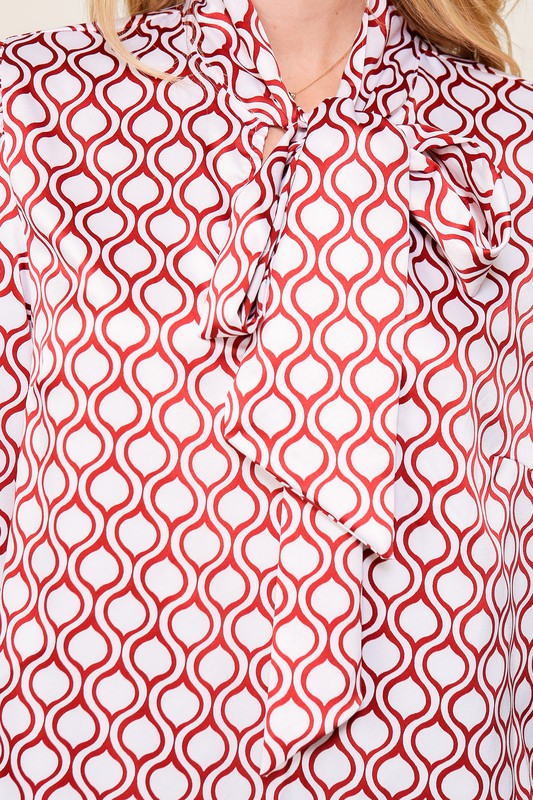 Final Sale | Tie Satin Blouse|