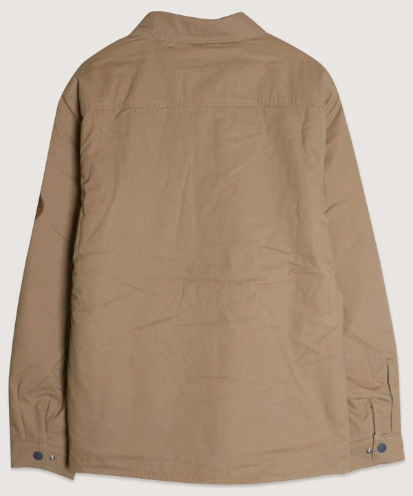 Tan jacket on a white background