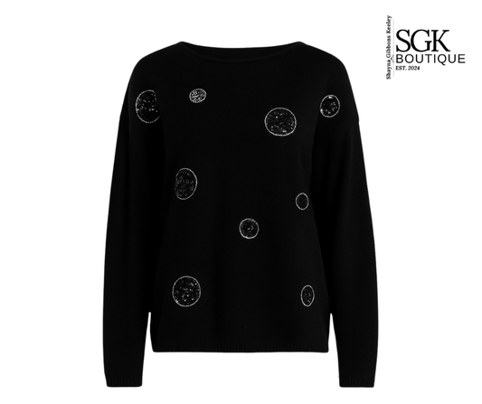 Circle Embellishment Sweater