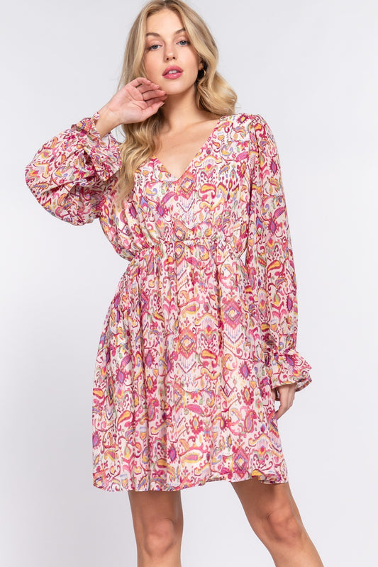 BLOSSOM SLEEVE DRESS