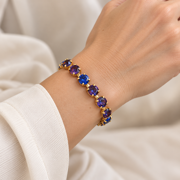 Sapphire Gold Delight | Bracelet