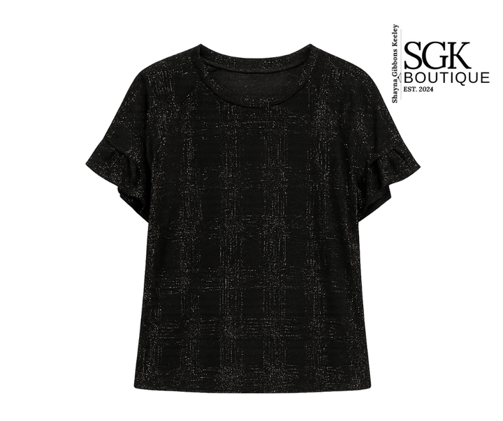 Final Sale|Ruffle Sleeve Velvet Top