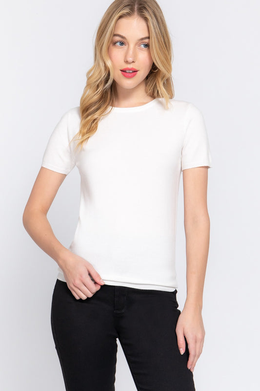CAP SLEEVE SWEATER