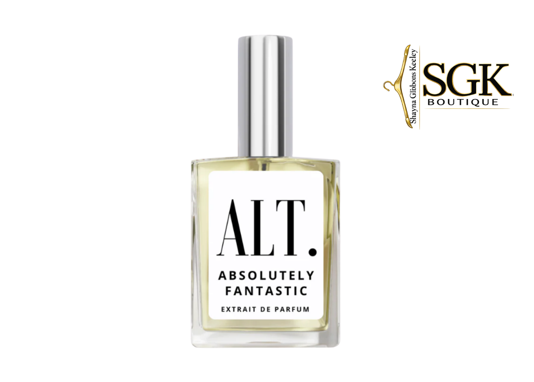 Perfume bottle labeled 'ALT. Absolutely Fantastic' with SGK Boutique logo on a white background
