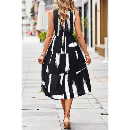 FINAL SALE: Floral Print Cut Out Ruffle Dress