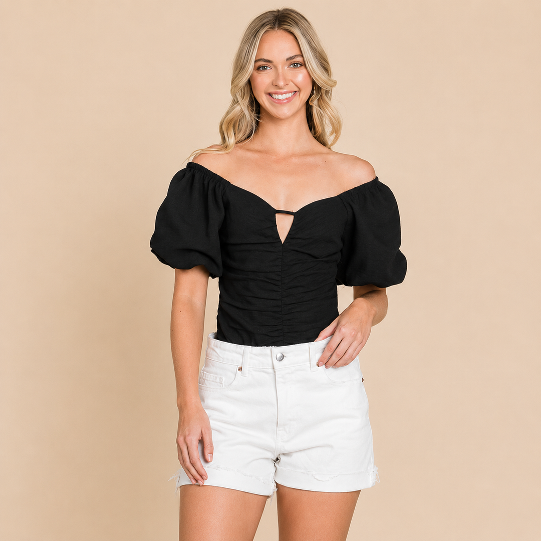 Ruched | Off-the-Shoulder Bodysuit