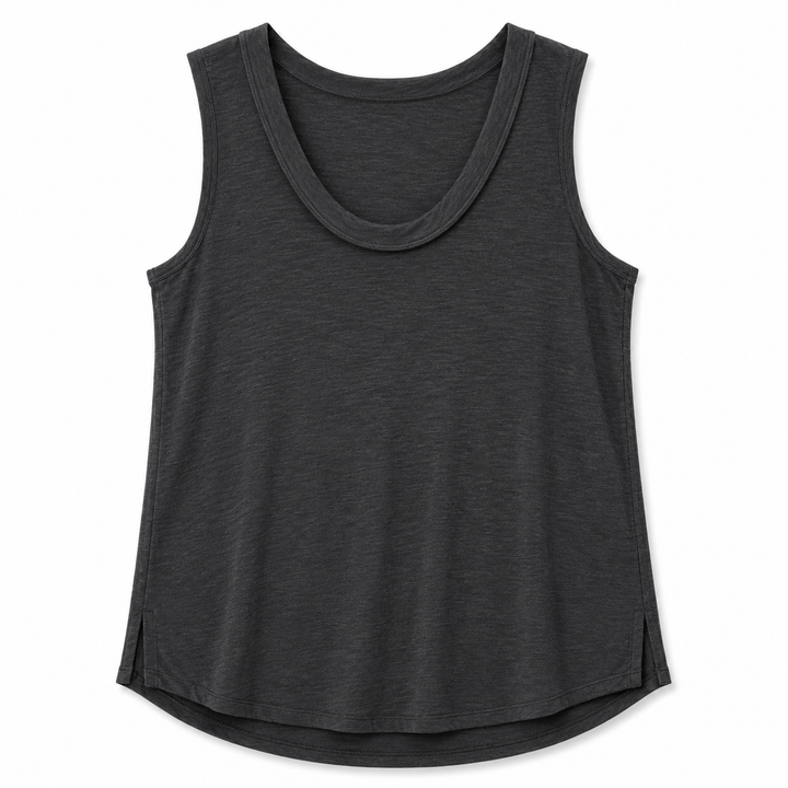 Black tank top on a white background