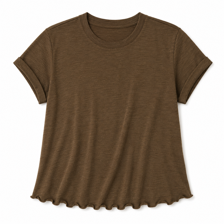 Brown t-shirt on a white background