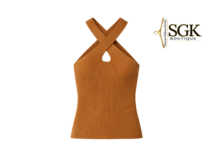 Camel|Criss Cross Top