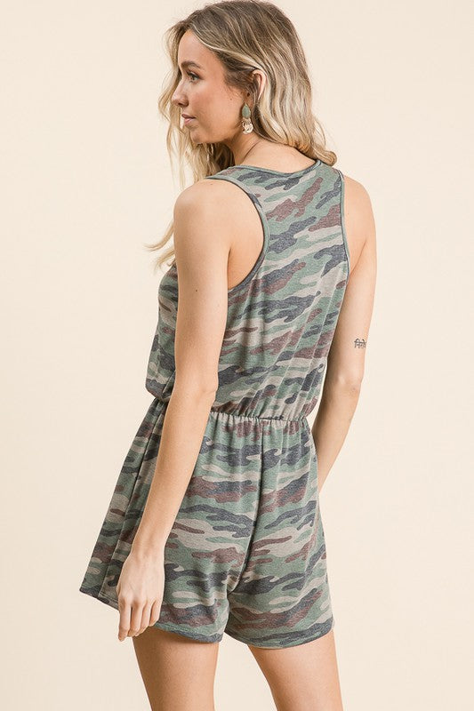 Camo | French Terry Romper