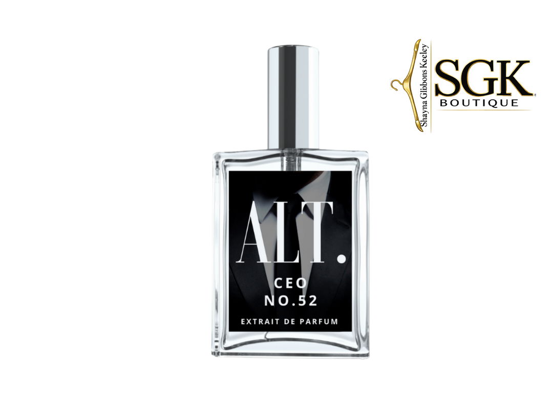 Perfume bottle with 'ALT' and 'SGK Boutique' branding on a white background