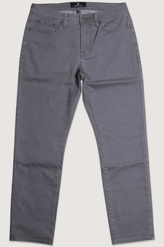 Gray jeans on a white background