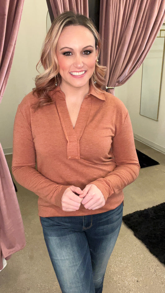 FINAL SALE: Collared Pullover