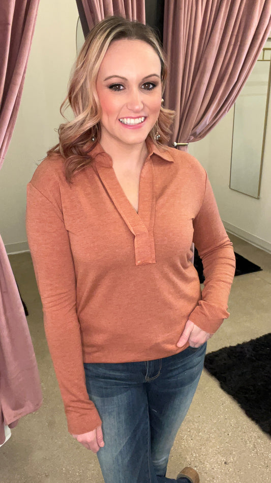 FINAL SALE: Collared Pullover