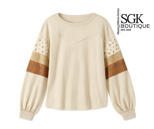 Check Color Block Top