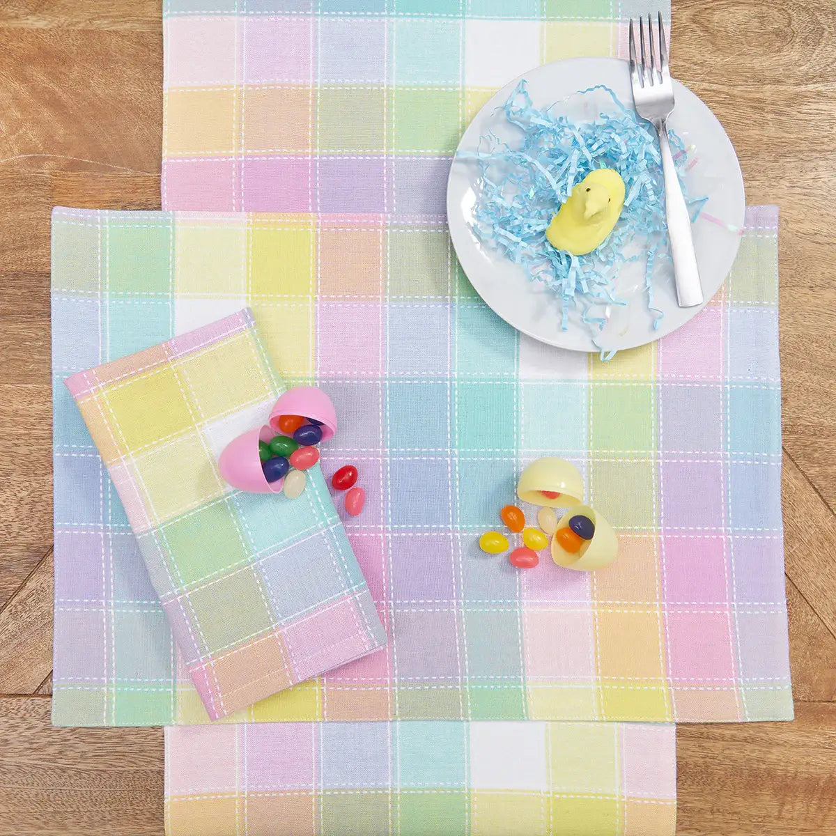 Color Block Plaid Placemat