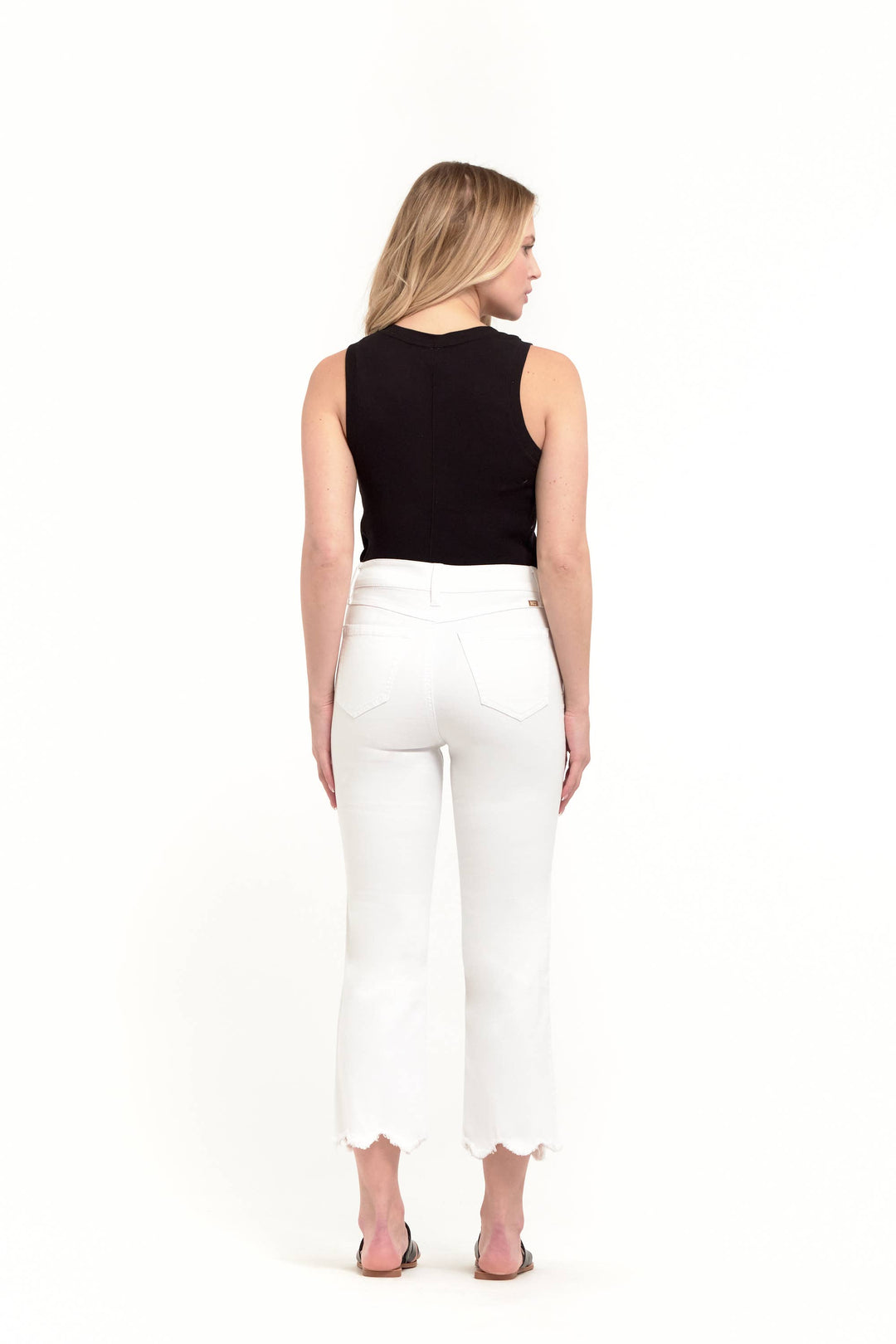 White | Scalloped Hem