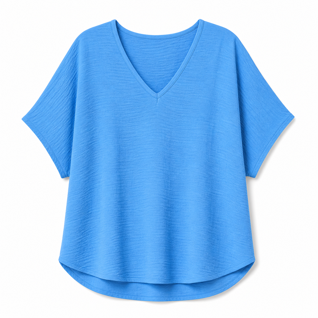 Blue blouse on a white background
