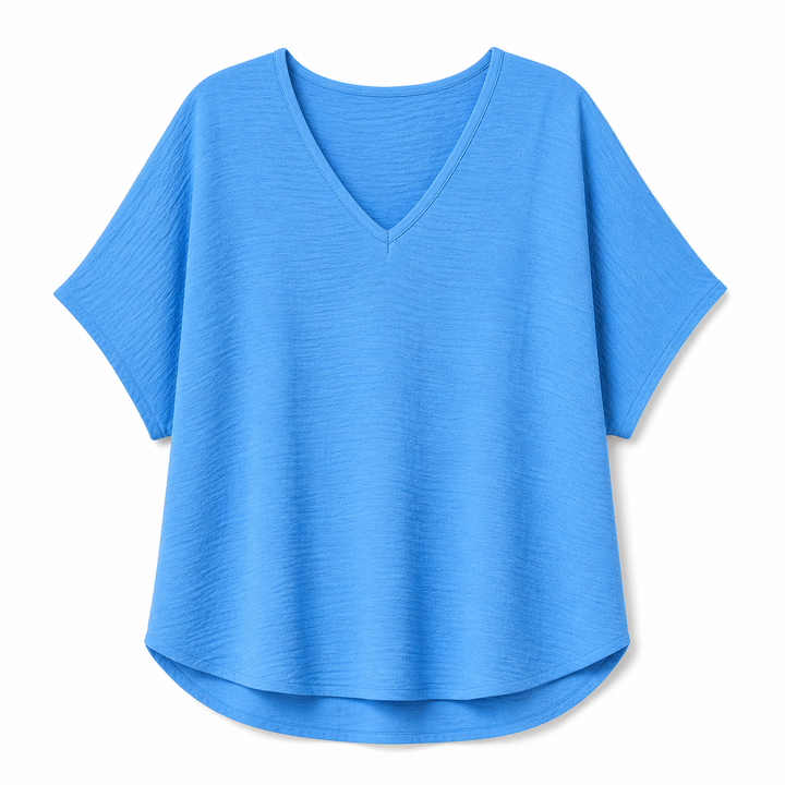 Blue blouse on a white background