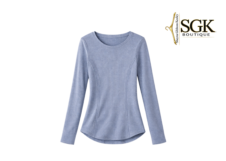 Denim | Trim Sleeve Tee