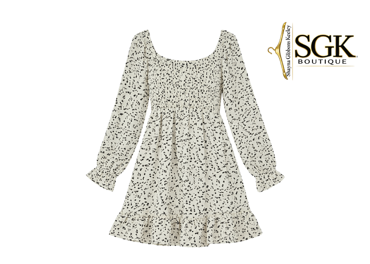 Dot Puff Sleeve | Sheersucker Dress