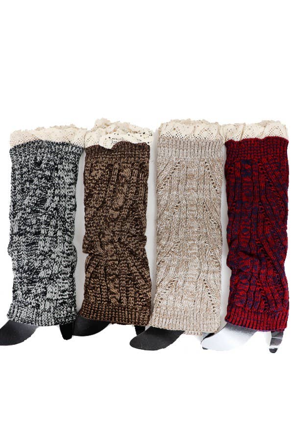 FINAL SALE|Lace-Trim Leg Warmers