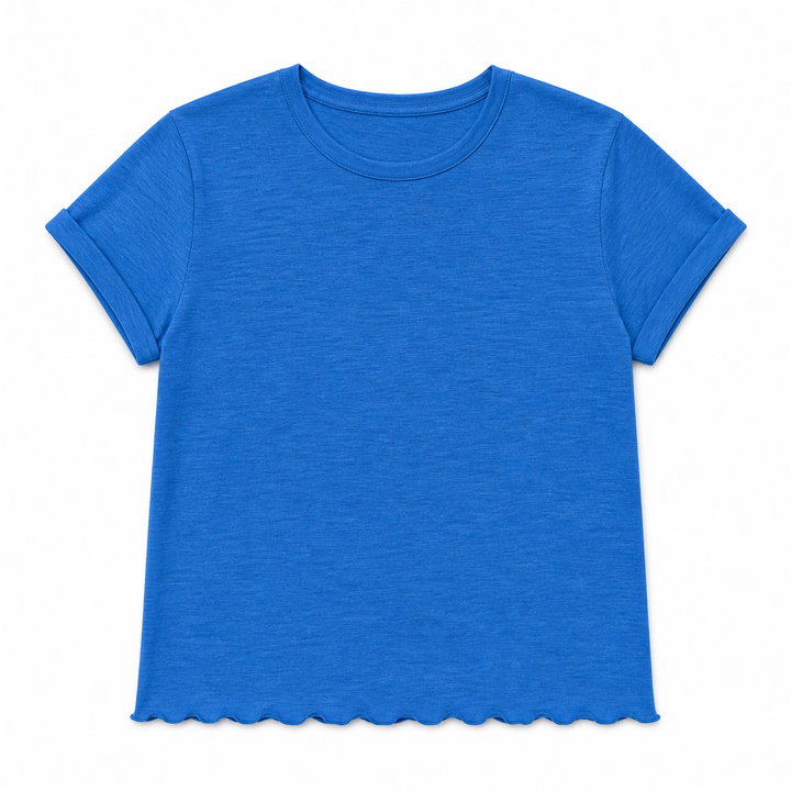 Blue t-shirt on a white background