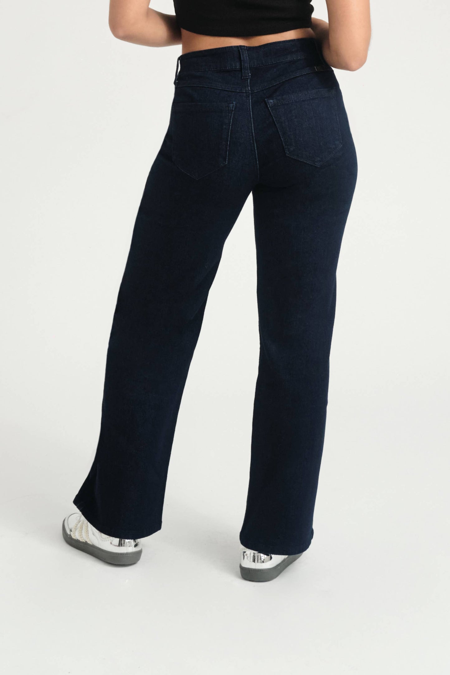 Rinse Slim Wide Leg Jean (PETITE)