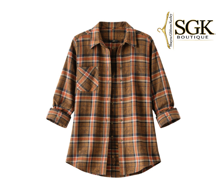 Final Sale|Plaid Washed Flannel