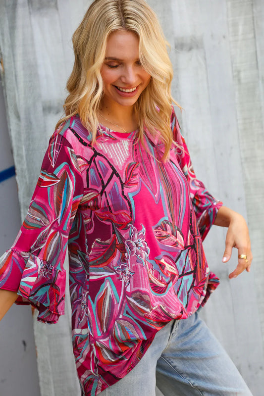 Floral Bell Sleeve