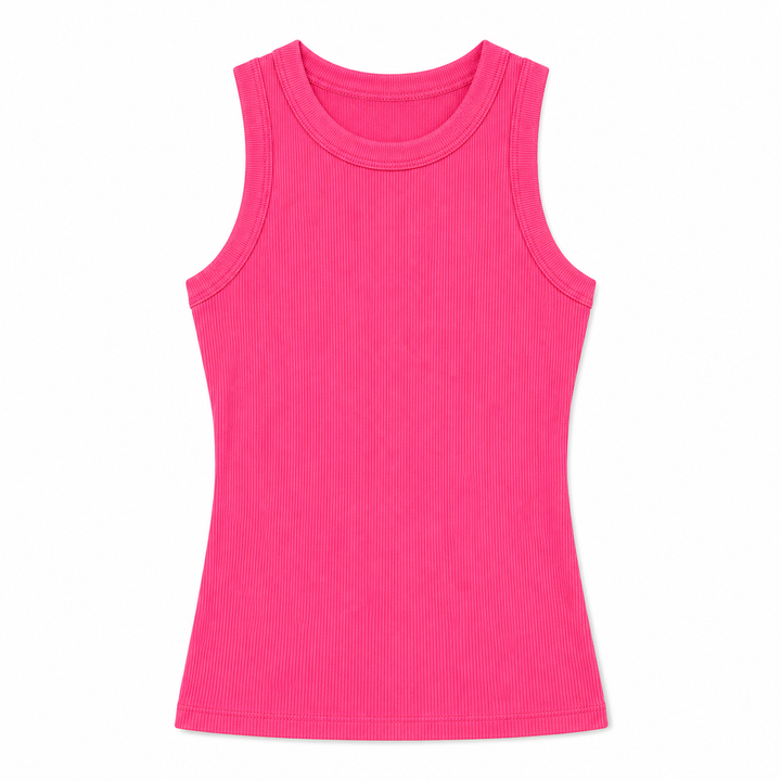 Pink tank top on a white background