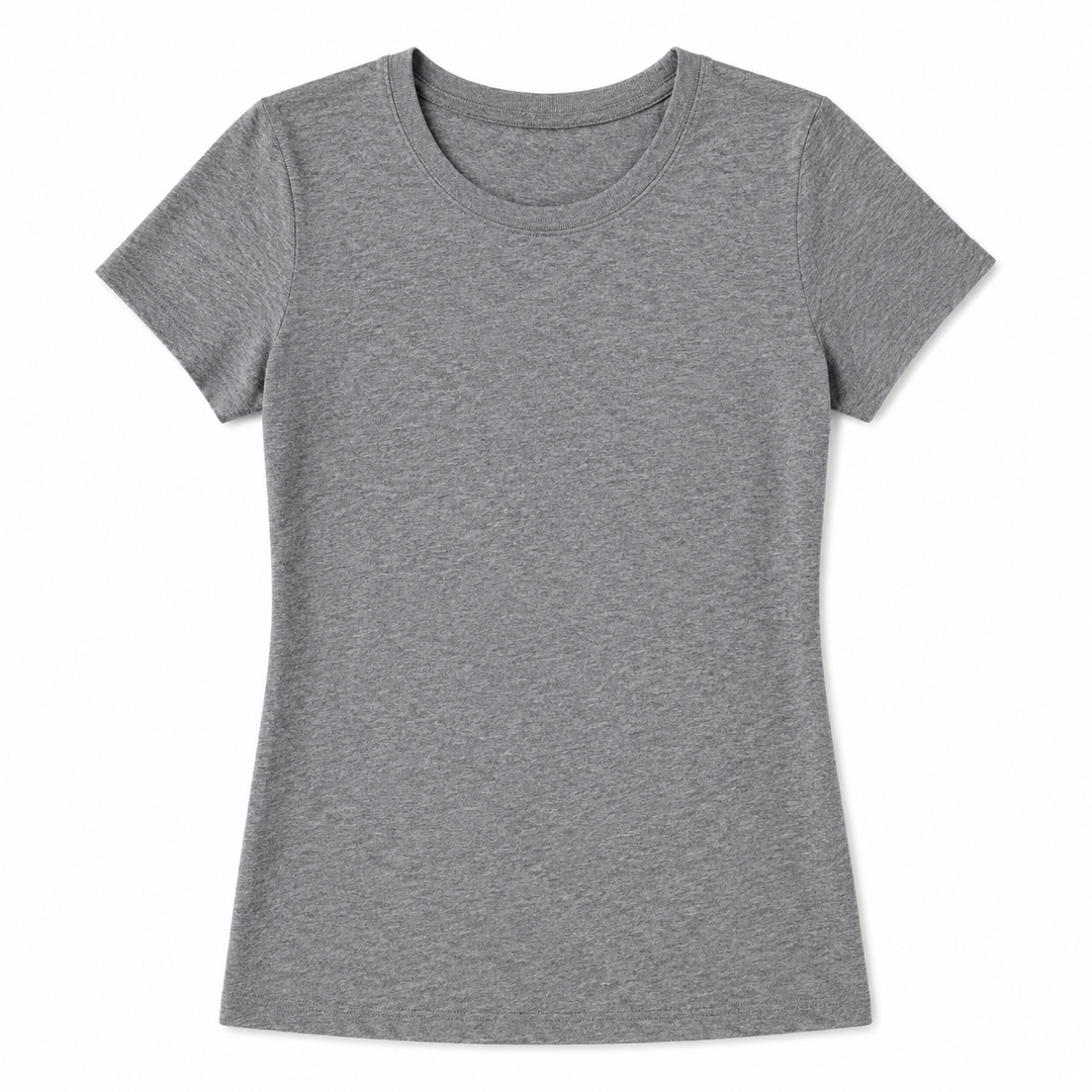Gray t-shirt on a white background