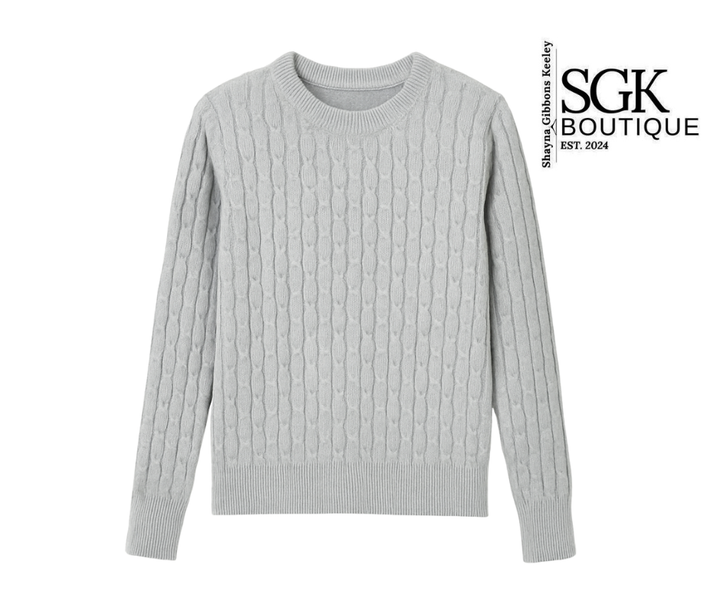 Grey | Cable Sweater