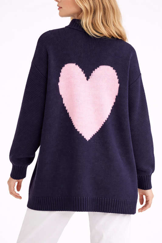 Heart Back Cardigan|Statement Layer