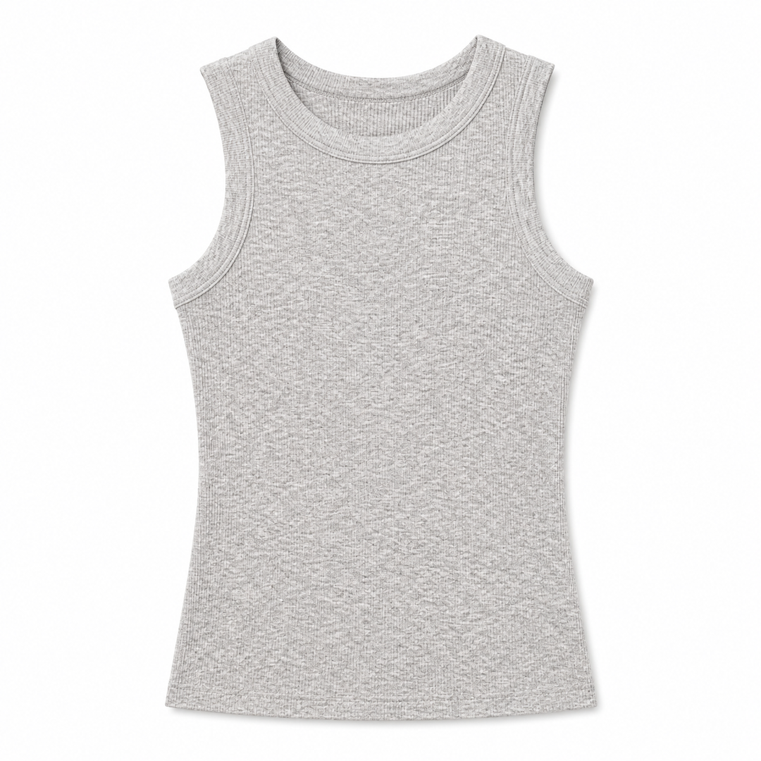 Gray tank top on a white background