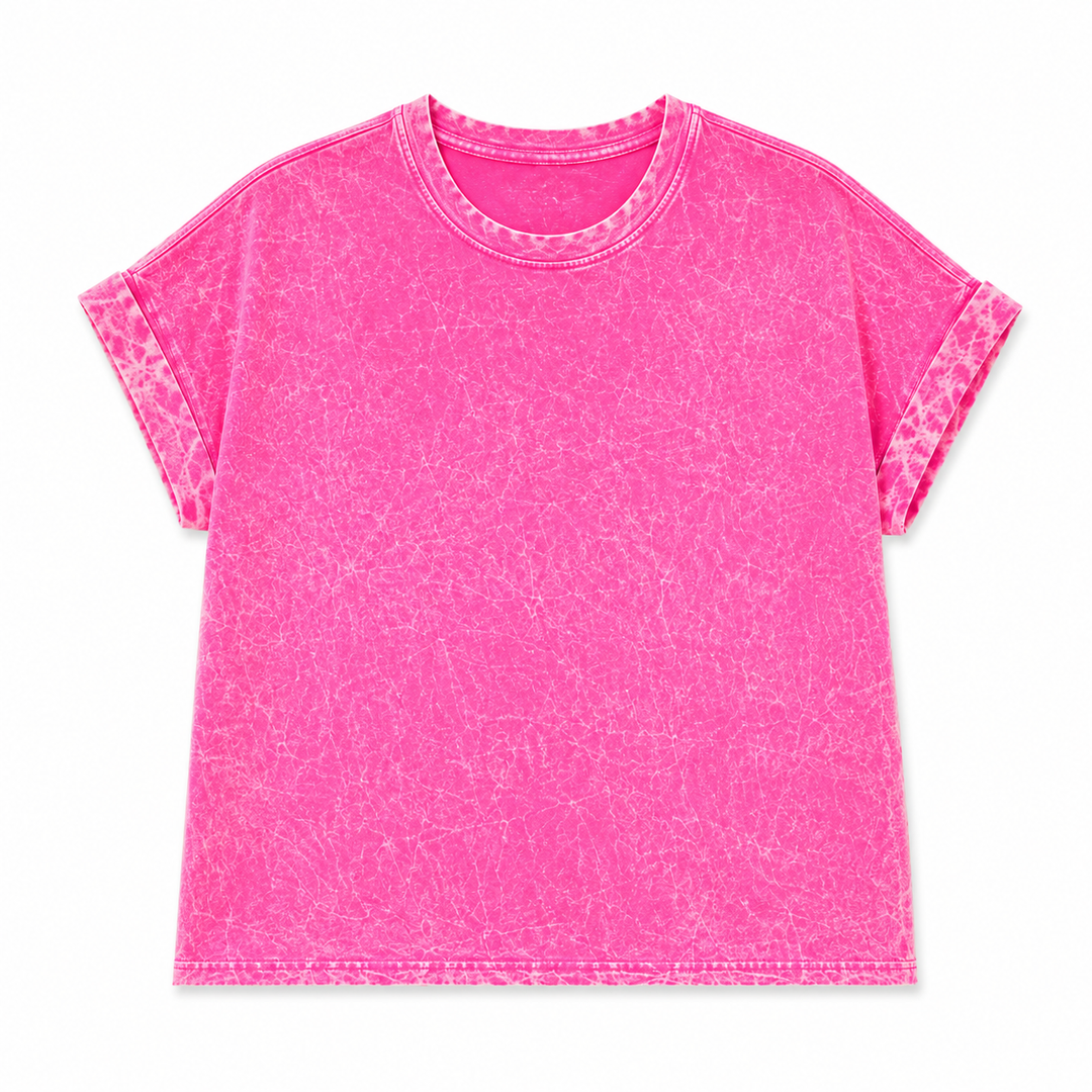Pink t-shirt on a white background