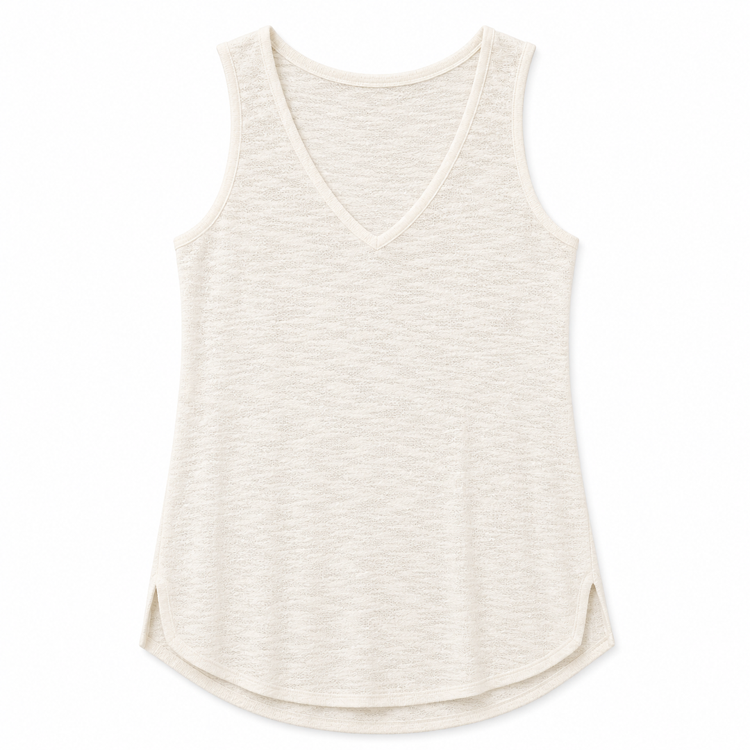 White tank top on a white background