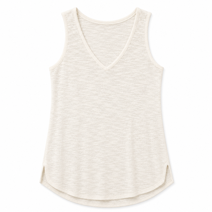 White tank top on a white background