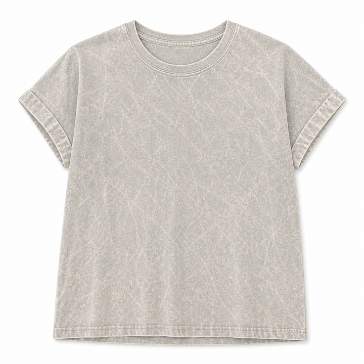 Crinkle | Gray Washed Tee