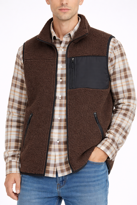 Unisex Sherpa Fleece Vest|Cozy Layer