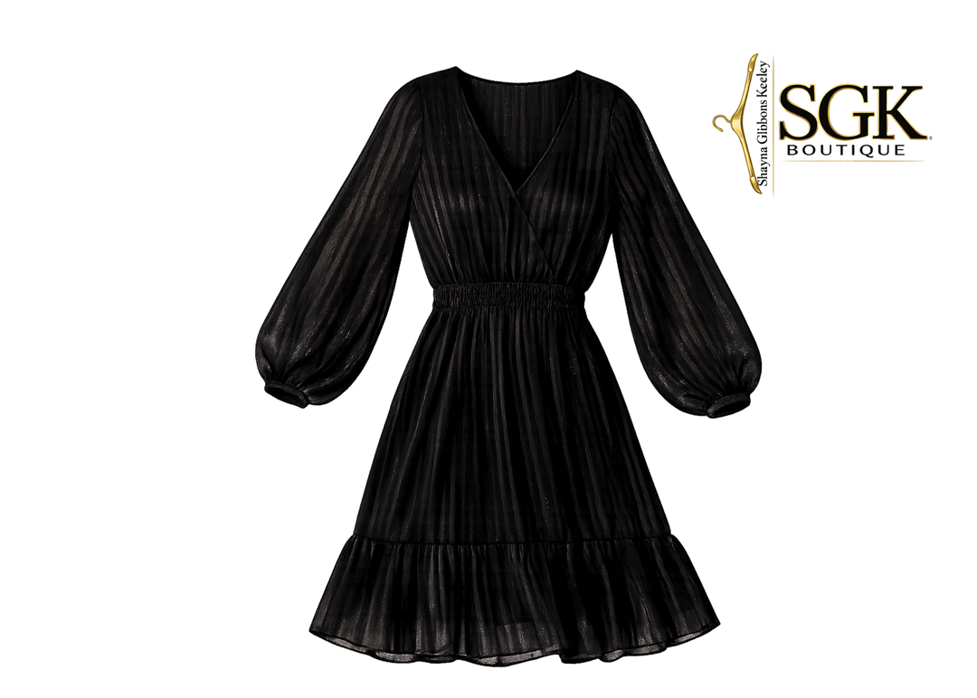 Final Sale|Metallic Striped Dress