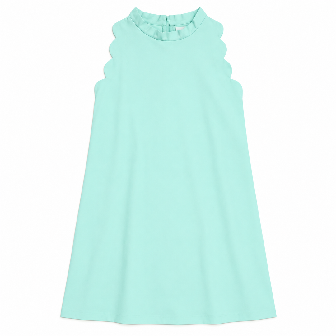 Mint green dress on a white background