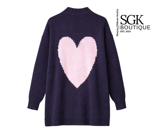 Heart Back Cardigan|Statement Layer