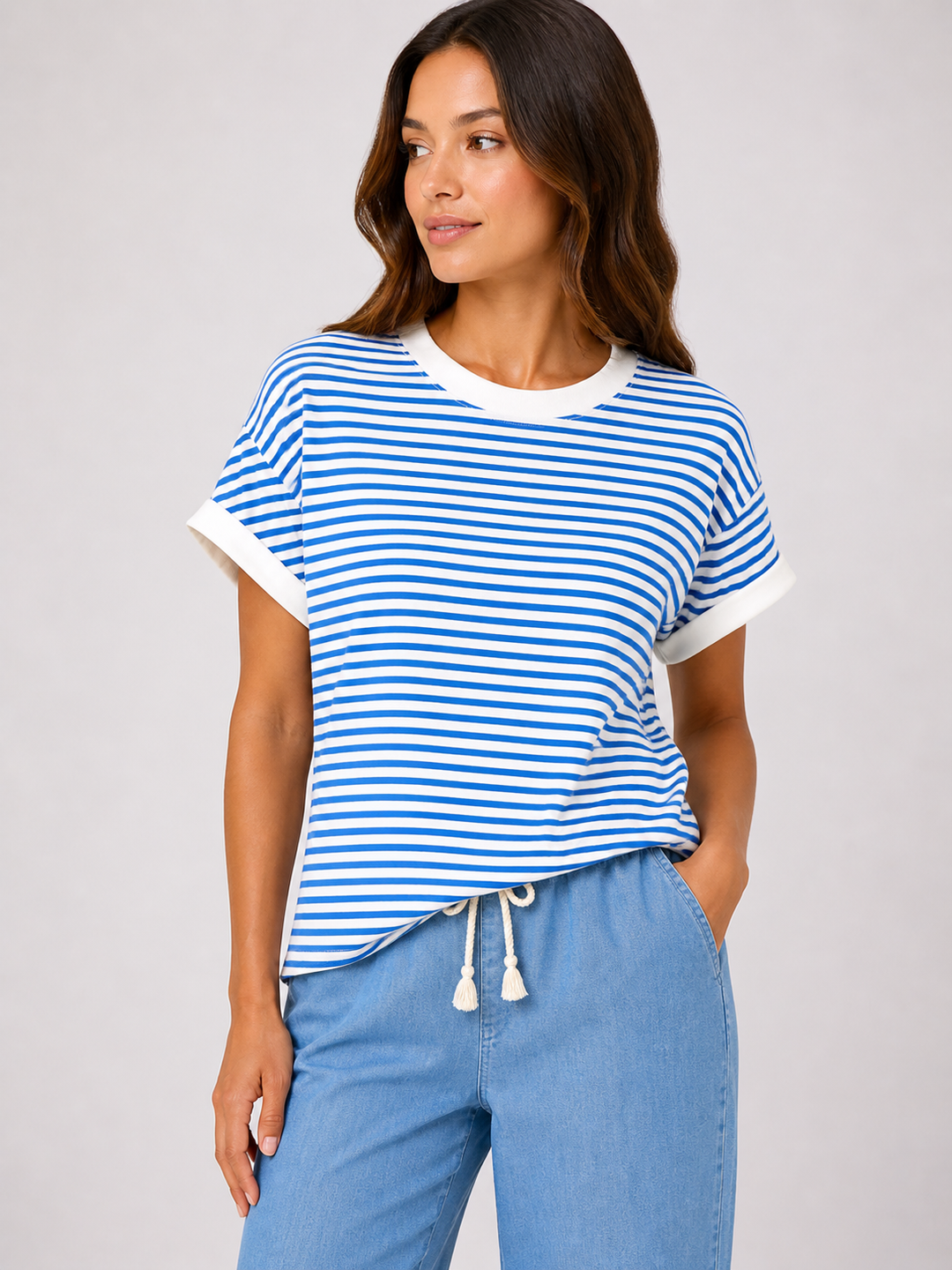 Ocean Blue | Striped Tee