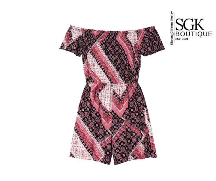 FINAL SALE|Off the Shoulder Romper
