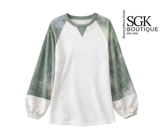 Tie-Dye Contrast Sleeve