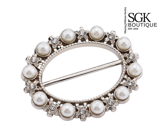 Pearl & Crystal Shirt Ring