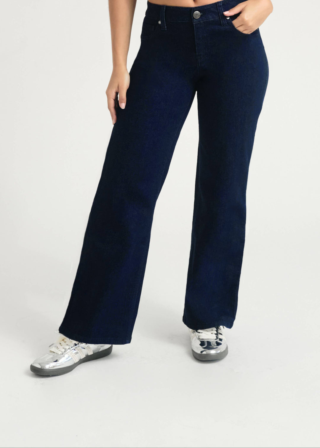 Rinse Wide Leg Jeans| Petite