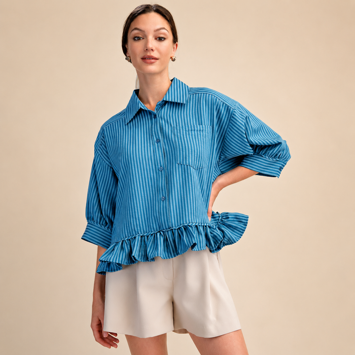 Ruffle Shirt | Button Down